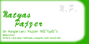 matyas pajzer business card